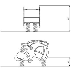 Balansinės sūpynės MALŪNSPARNIS | Saugūs žaidimų aikštelių elementai