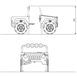 Žaidimų įrenginys DŽIPAS | Lauko žaidimų aikštelėms | VinciPlay