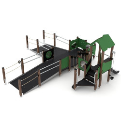 Medinė žaidimų aikštelė pritaikyta neįgaliesiems | Viešosioms erdvėms