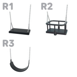 Dvivietės žaismingos vaikiškos sūpynės