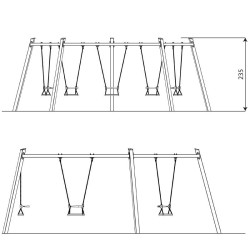 Penkiavietės sūpynės | Inventorius žaidimų aikštelių įrengimui
