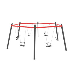 Šešiavietės sūpynės | Inventorius žaidimų aikštelių įrengimui