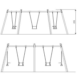 Šešiavietės sūpynės | Inventorius žaidimų aikštelių įrengimui