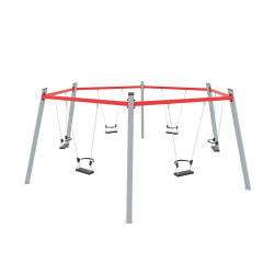 Šešiavietės sūpynės | Inventorius žaidimų aikštelių įrengimui