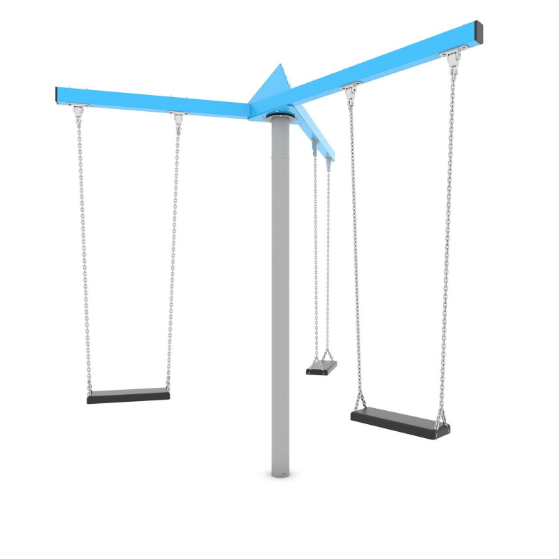 Trivietės sūpynės - karuselė