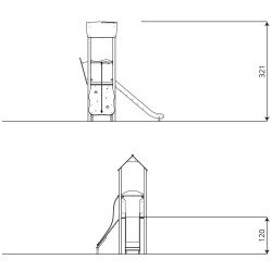 Namukas su čiuožykla | Saugūs ir kokybiški žaidimų namukai
