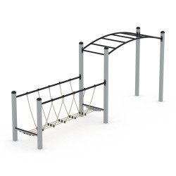 Horizontalios kopėtėlės su laipiojimo tilteliu