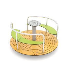 Lauko karuselė su suoliukais | Šiuolaikinės karuselės žaidimams