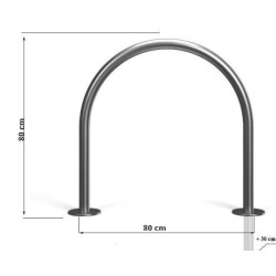 Lenktas dviračių stovas Luzek U formos.