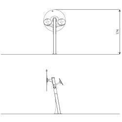 Kompaktiškas lauko treniruoklis 1145 | Viešosioms lauko erdvėms | Sporto aikštelėms