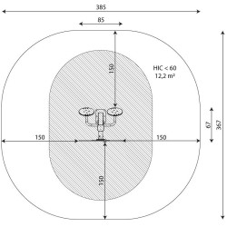 Kompaktiškas lauko treniruoklis 1145 | Viešosioms lauko erdvėms | Sporto aikštelėms