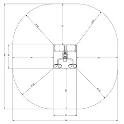 Kompaktiškas lauko treniruoklis 1146 | Lauko sporto aikštelėms | Viešosioms erdvėms