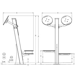 Kompaktiškas lauko treniruoklis 1146 | Lauko sporto aikštelėms | Viešosioms erdvėms