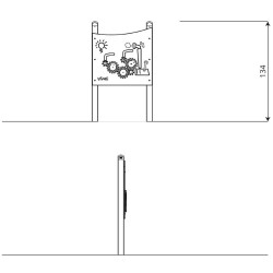 Interaktyvi sienelė žaidimų aikštelėms | Lauko manipuliacinės sienelės