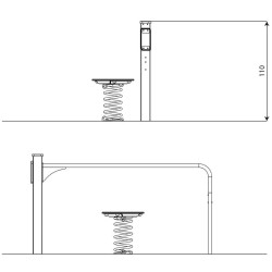 Lauko sporto skersinis su spyruokliuku 2706 | Lauko sporto erdvėms