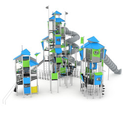 Žaidimų kompleksas 1745S2 |Viešosioms lauko žaidimų aikštelėms