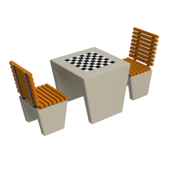 Betoninis šachmatų stalas