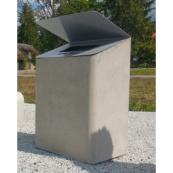 Moderni natūrakaus betono šiukšliadežė