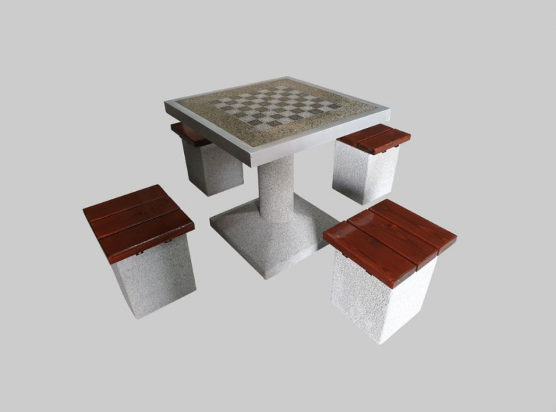 šachmatų stalas laukui