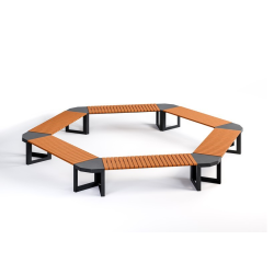 Šešiakampis lauko suolas