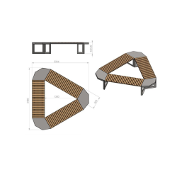 Trikampis suoliukas Opalek