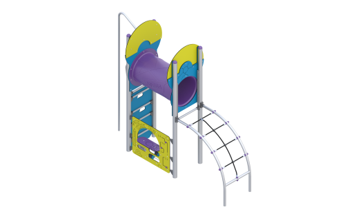 Laipynė su tuneliu Mėlyna | Vaikų žaidimų aikštelių įranga