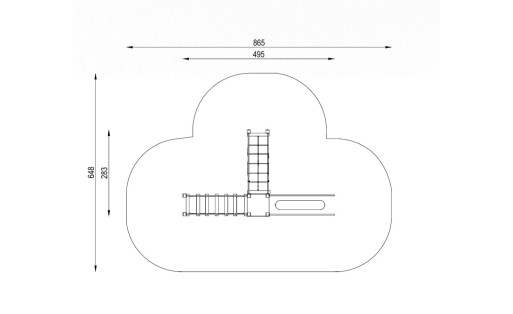 Lyninis tiltelis su pusiausvyros sija ir tilteliu su sijomis