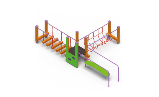 Lyninis tiltelis su pusiausvyros sija ir tilteliu su sijomis |  Aikštelės vaikams