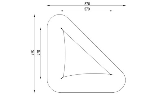 Trikampė smėlio dėžės stoginė