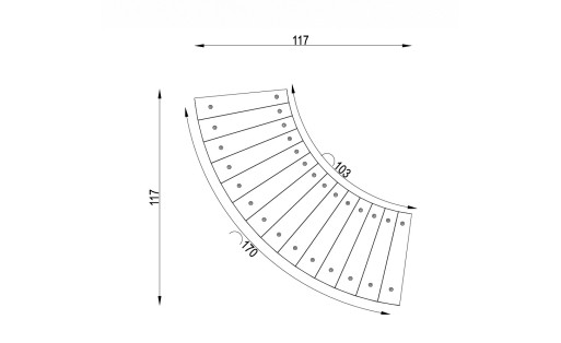 Vaikų žaidimų aikštelių suoliukas MA-108