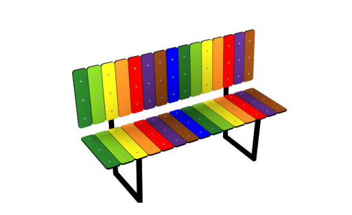 Suolas su atlošu Vaivorykštė (HDPE) | Lauko įrenginiai