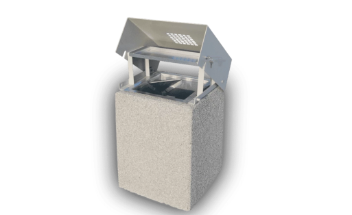 Kvadratinė betoninė šiukšliadežė