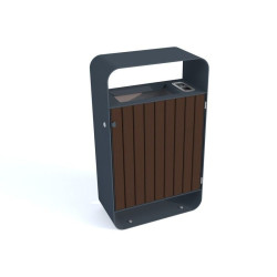 Šiukšlių dėžė "Tytan V" su pelenine | Parkelis.lt