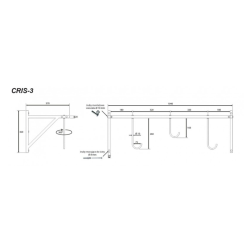 Dviračių laikiklis juodos spalvos CRIS-3