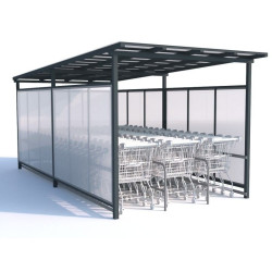 Stoginė pirkinių vežimėliams 3 eilių 546 cm