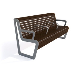 Autobusų stoties suoliukas su porankiais | Parkų projektavimas