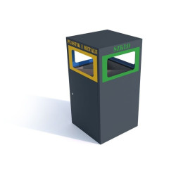 Šiukšlių dėžė rūšiavimui Cube VII 4x80 l 4 kamerų