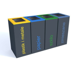 Šiukšlių dėžė rūšiavimui Satis IV 4x100 l