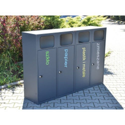 Šiukšlių dėžė rūšiavimui Etna IV 4x80 l