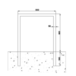 Dviračių stovas U-29 juodos spalvos 80x80