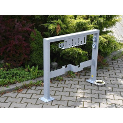 Stovas su elektrine dviračių įkrovimu + vieta maitinimo blokui