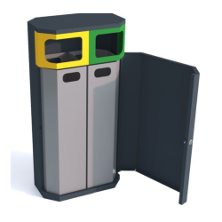 Šiukšlių dėžė Solaris II dvipusė