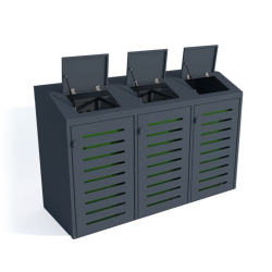 Atliekų dėžių konteineriai 3x120 l