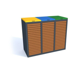 Šiukšlių dėžė rūšiavimui Satis III 3x60 l | Parkų projektavimas