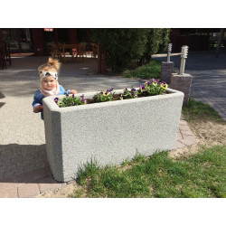 Aukštas betoninis vazonas