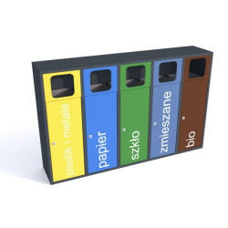 Šiukšlių dėžė rūšiavimui Etna V 5x40 l | Žaidimų aikštelės