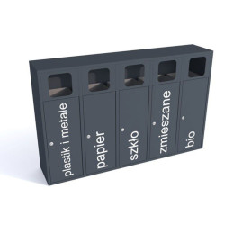 Šiukšlių dėžė rūšiavimui Etna V 5x40 l | Žaidimų aikštelės