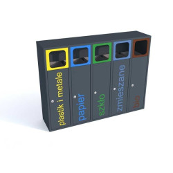 Šiukšlių dėžė rūšiavimui Etna V 5x30 l | Parkelis.lt