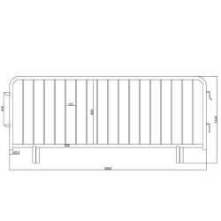 Tvoros barjeras 250cm, kilnojamas