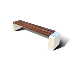 Betoninis suoliukas su medine dalimi.